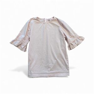 Colorful Childhood Pink 3/4 Length Bell Sleeves Ruffled Cuff Shirt Kid's 10-11 Y